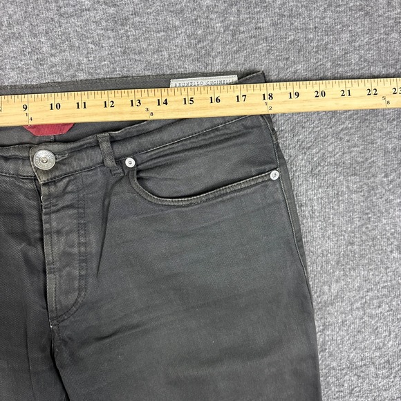 Brunello Cucinelli Jeans Men 36x30 Gray Button Fly Made In Italy Denim - Picture 5 of 15
